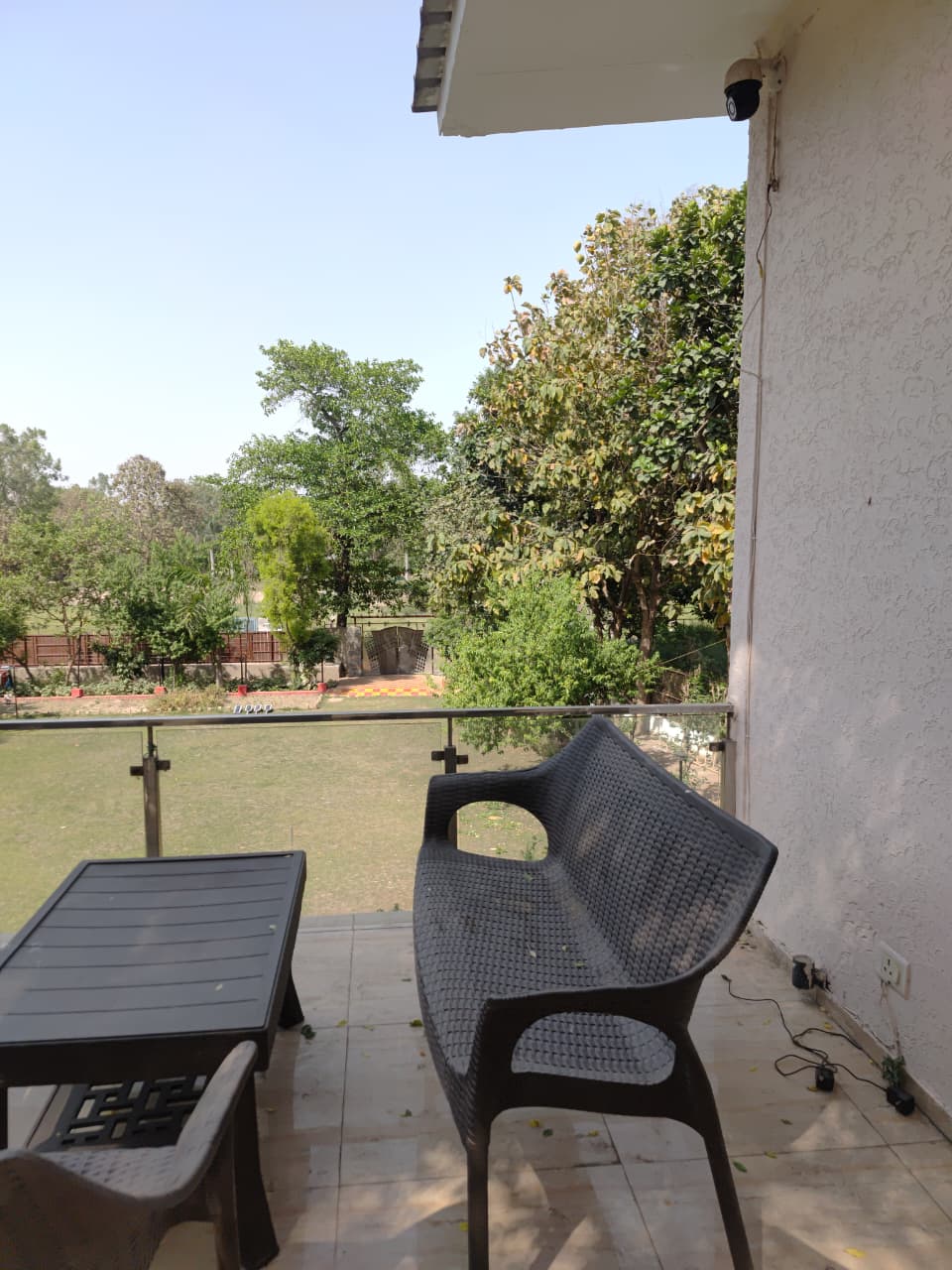 Private balcony with garden view